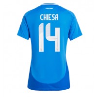 Camisa de time de futebol Itália Federico Chiesa #14 Replicas 1º Equipamento Feminina Europeu 2024 Manga Curta